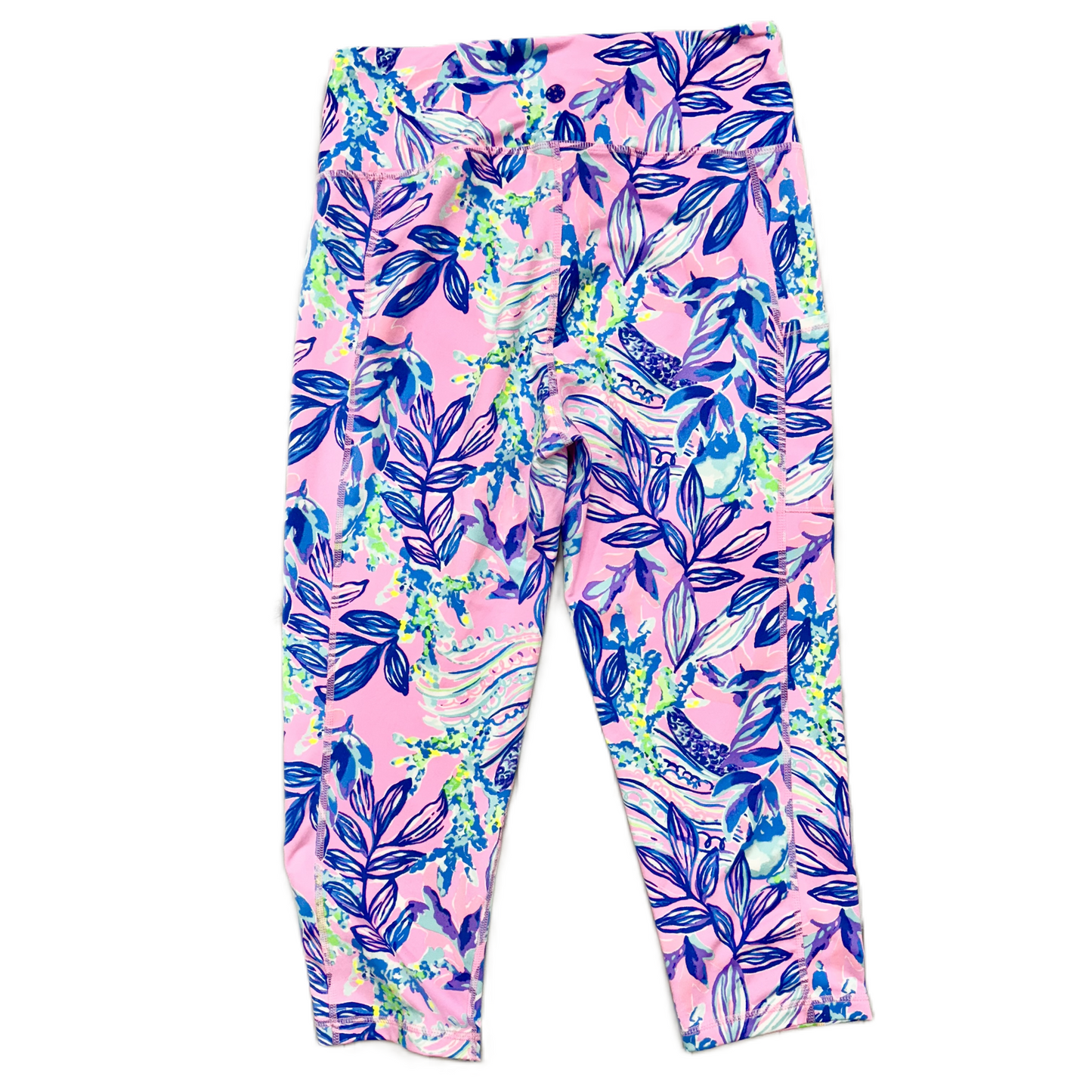 Pants Designer By Lilly Pulitzer In Blue & Pink, Size: L