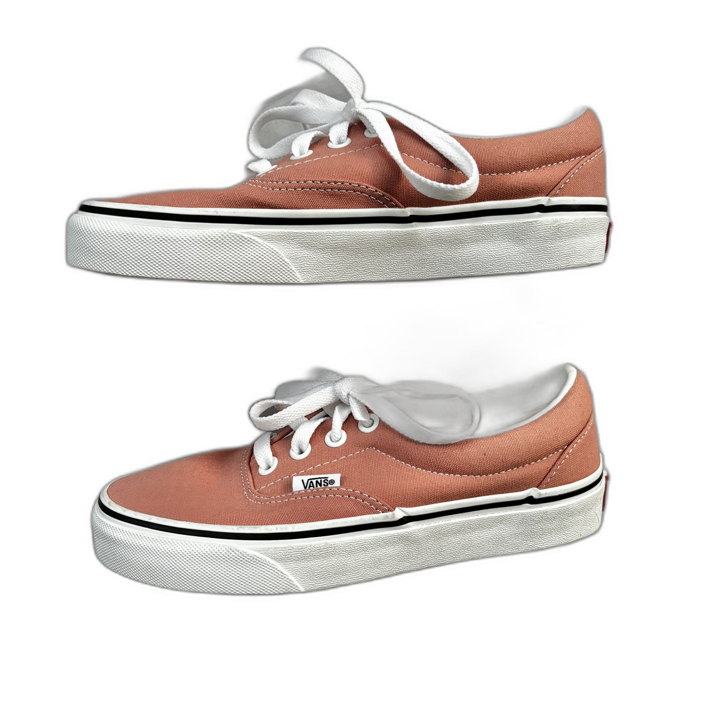 Shoes Sneakers By Vans In Pink & White, Size: 5