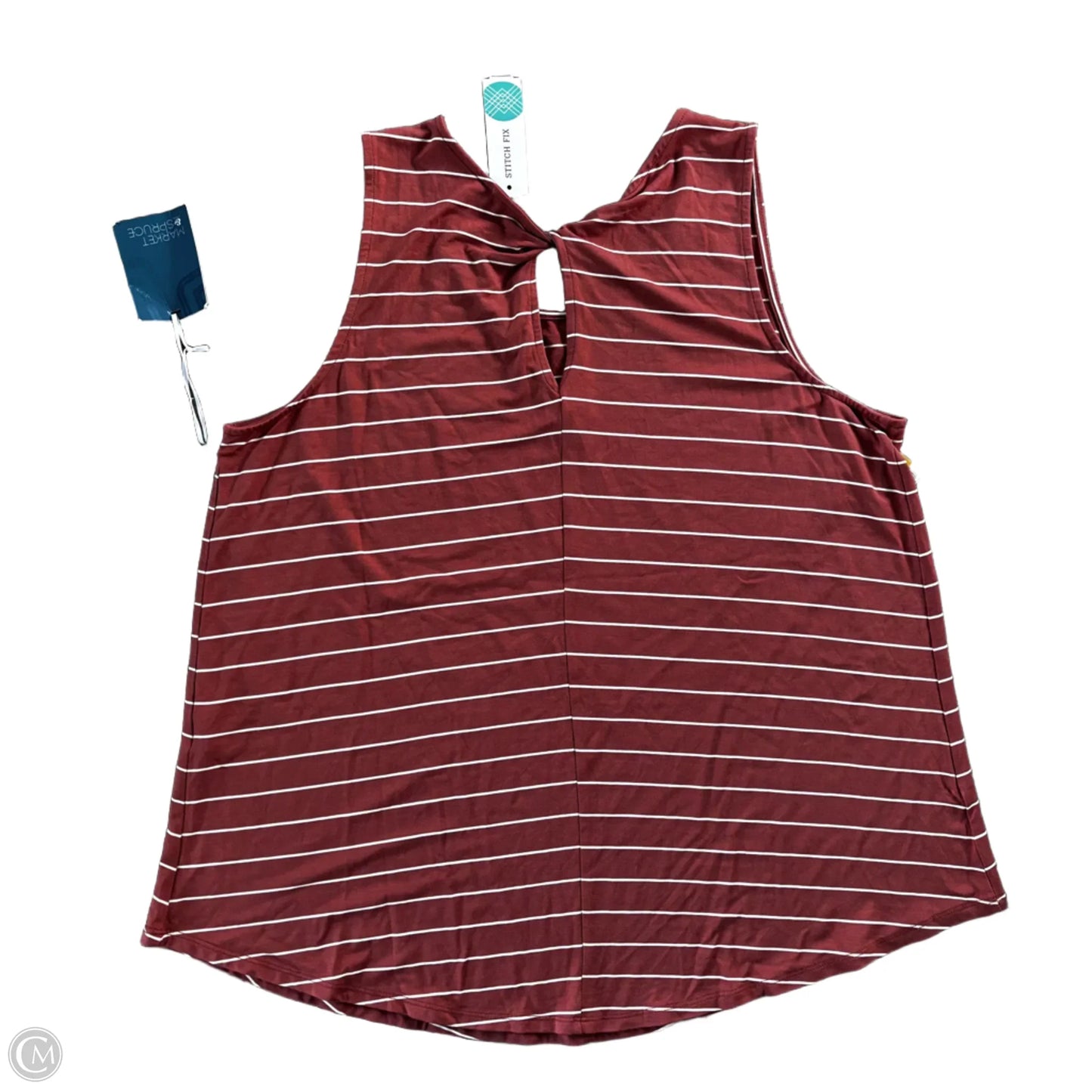 Top Sleeveless By Market & Spruce In Striped Pattern, Size: 2x