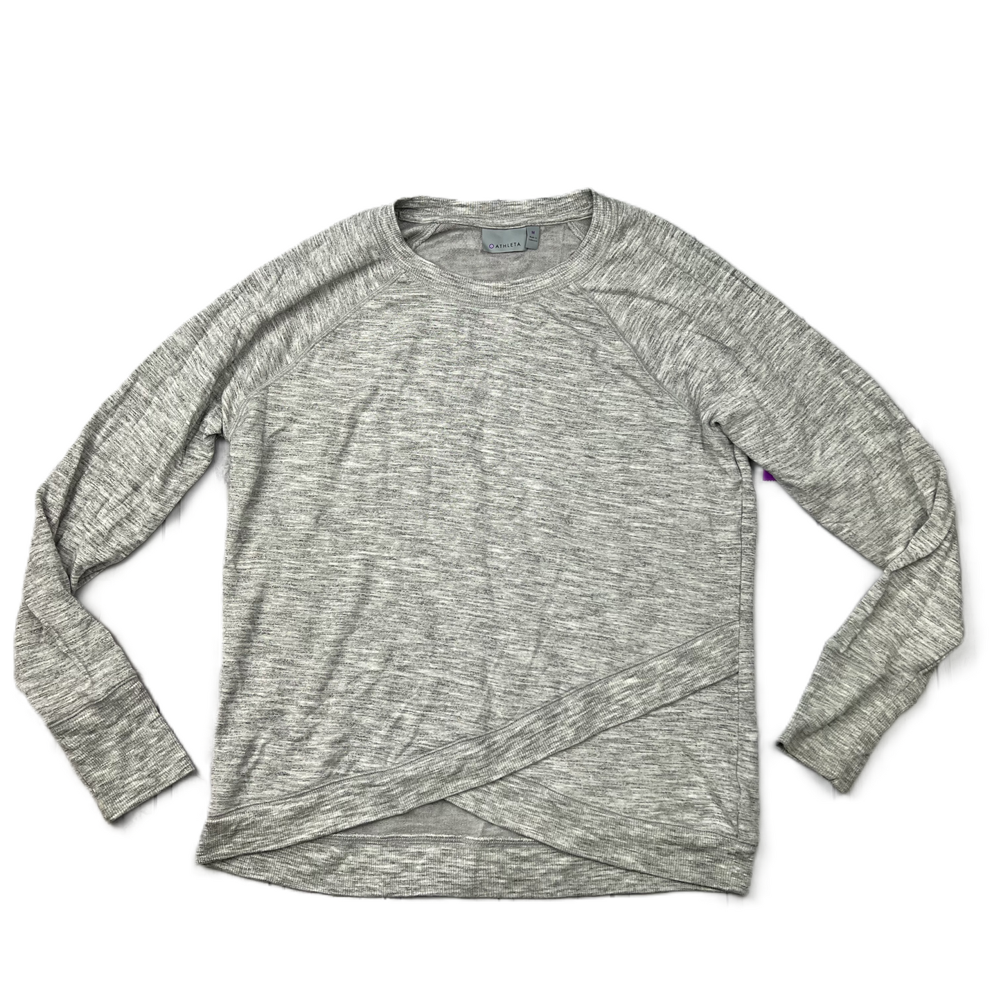 Grey Top Long Sleeve Basic By Athleta, Size: M