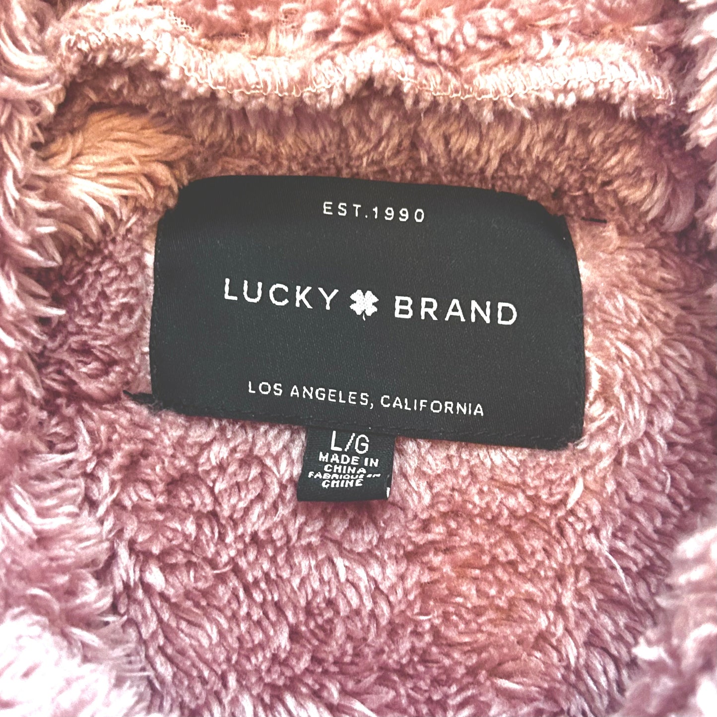 Sweatshirt Hoodie By Lucky Brand In Mauve, Size: L