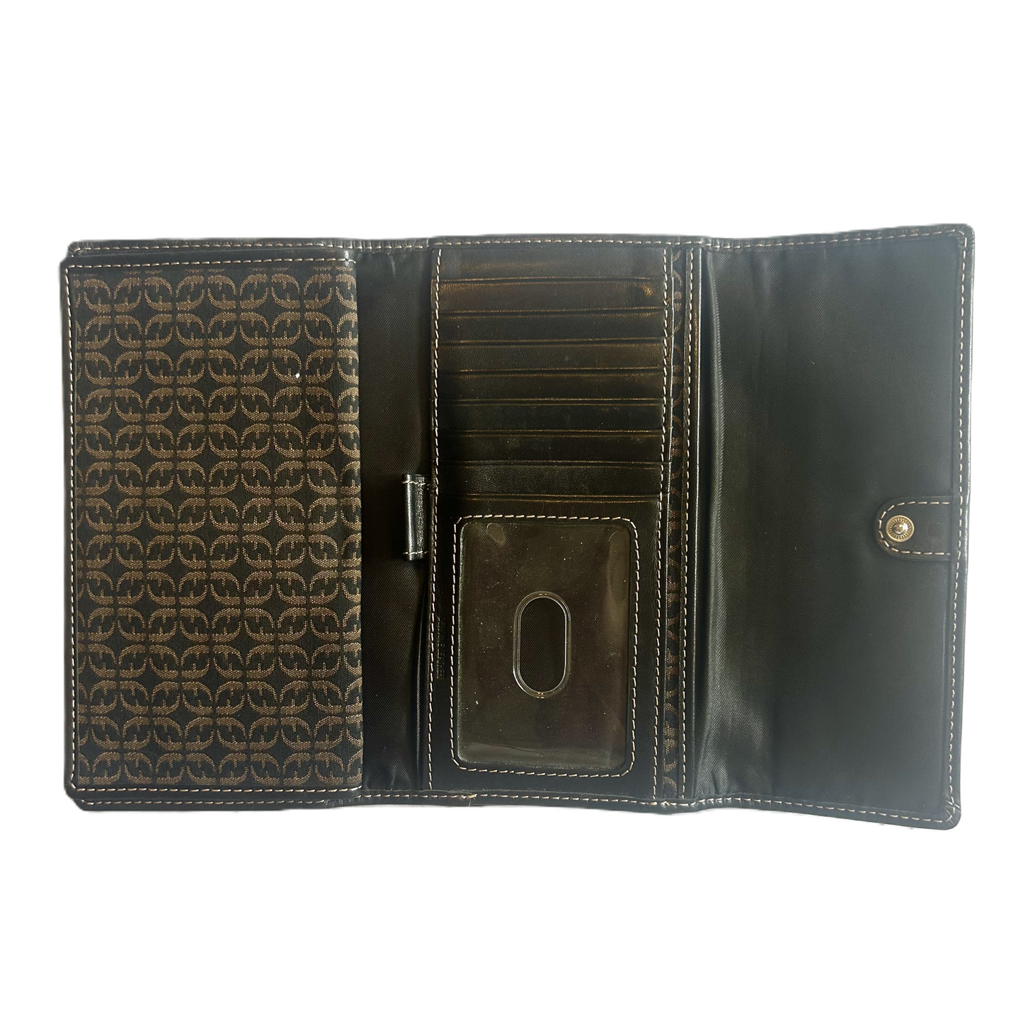 Wallet Leather By Fossil, Size: Medium