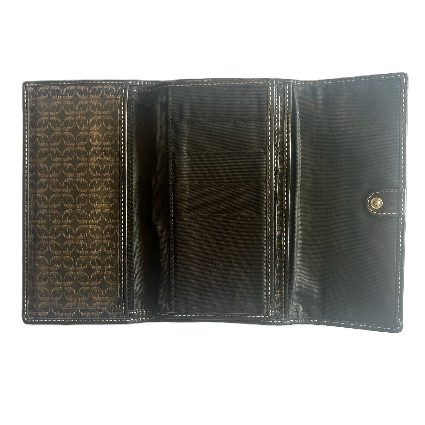 Wallet Leather By Fossil, Size: Medium