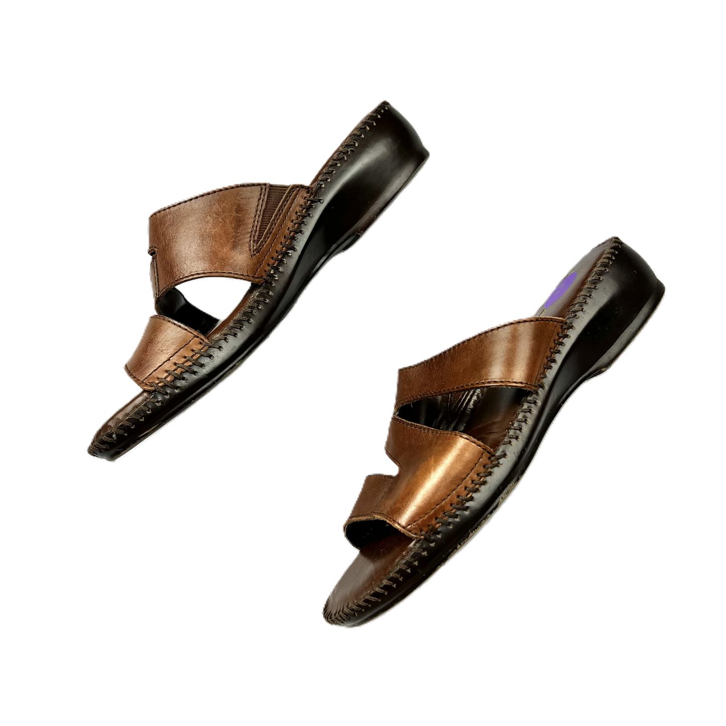 Brown Sandals Flats By Naturalizer, Size: 8