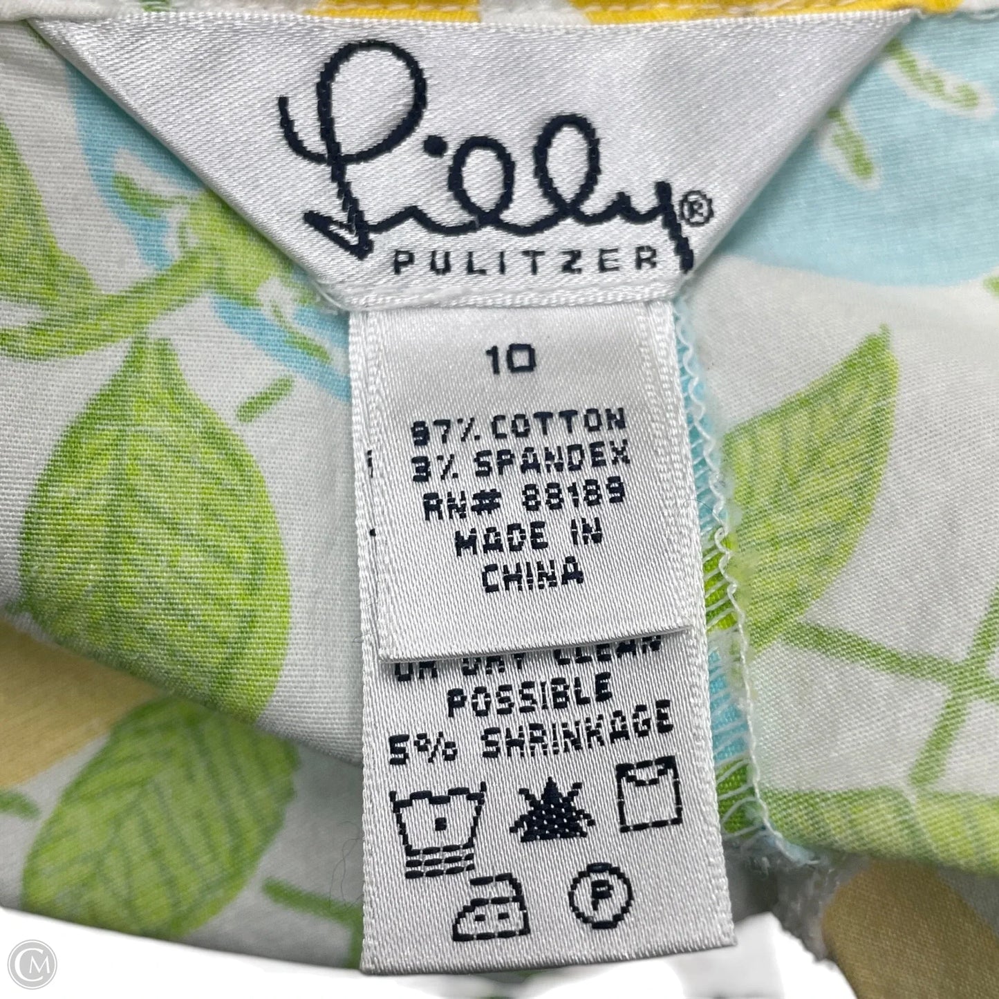 Pants Designer By Lilly Pulitzer In Blue & Yellow, Size: 10