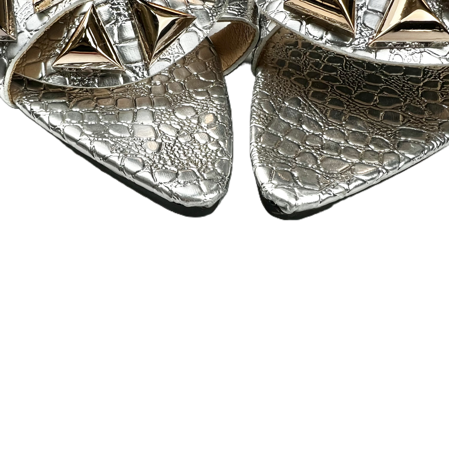 Gold & Silver Sandals Flats, Size: 11.5