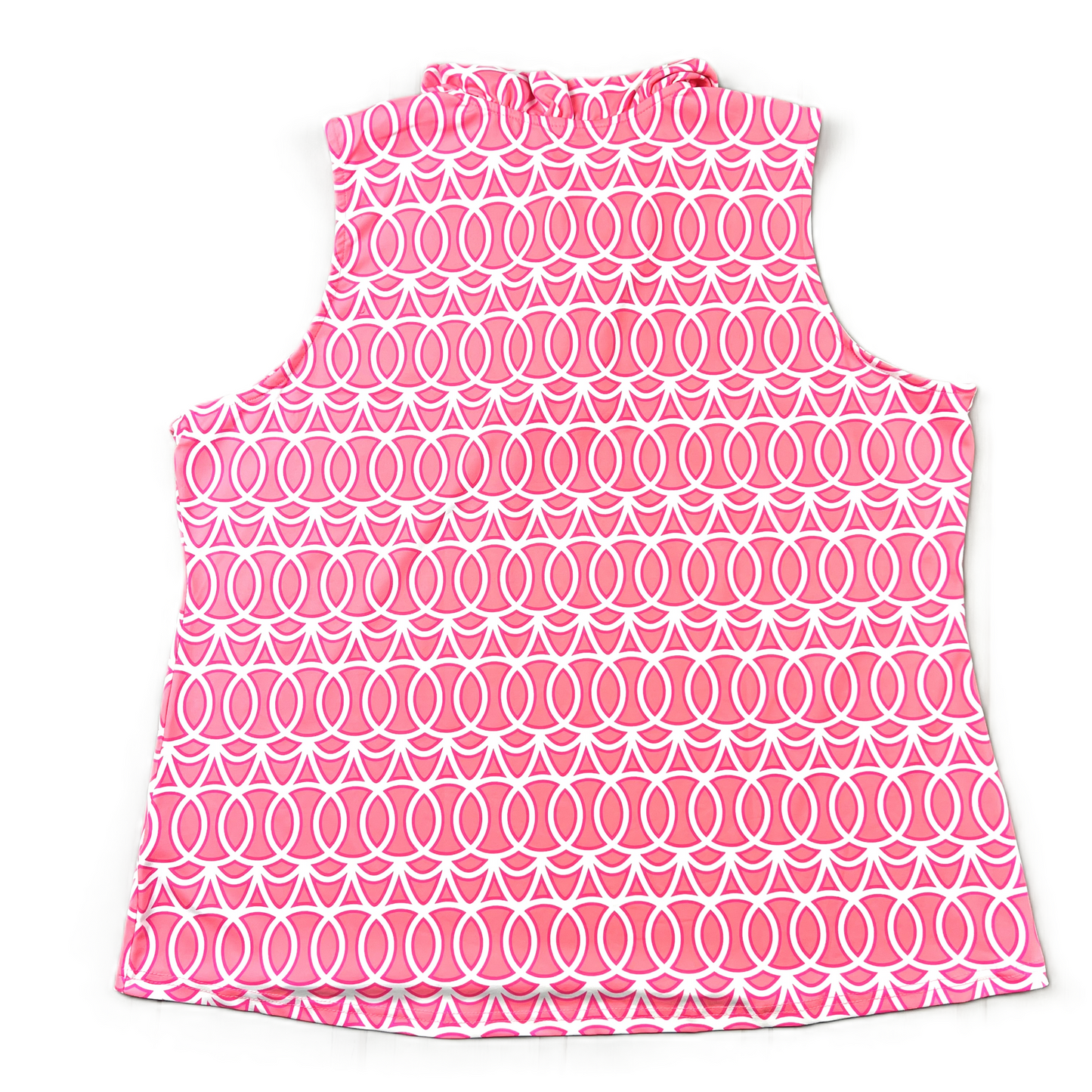 Pink & White Top Sleeveless By Lulu, Size: 1x