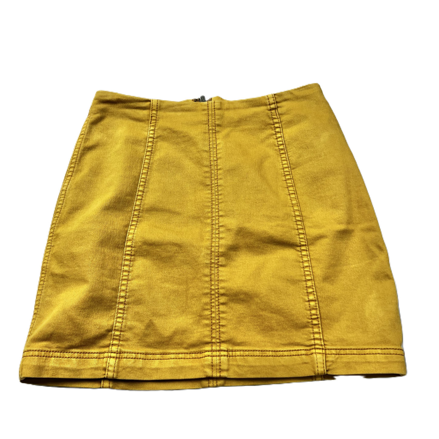 Yellow Skirt Mini & Short By Free People, Size: 4