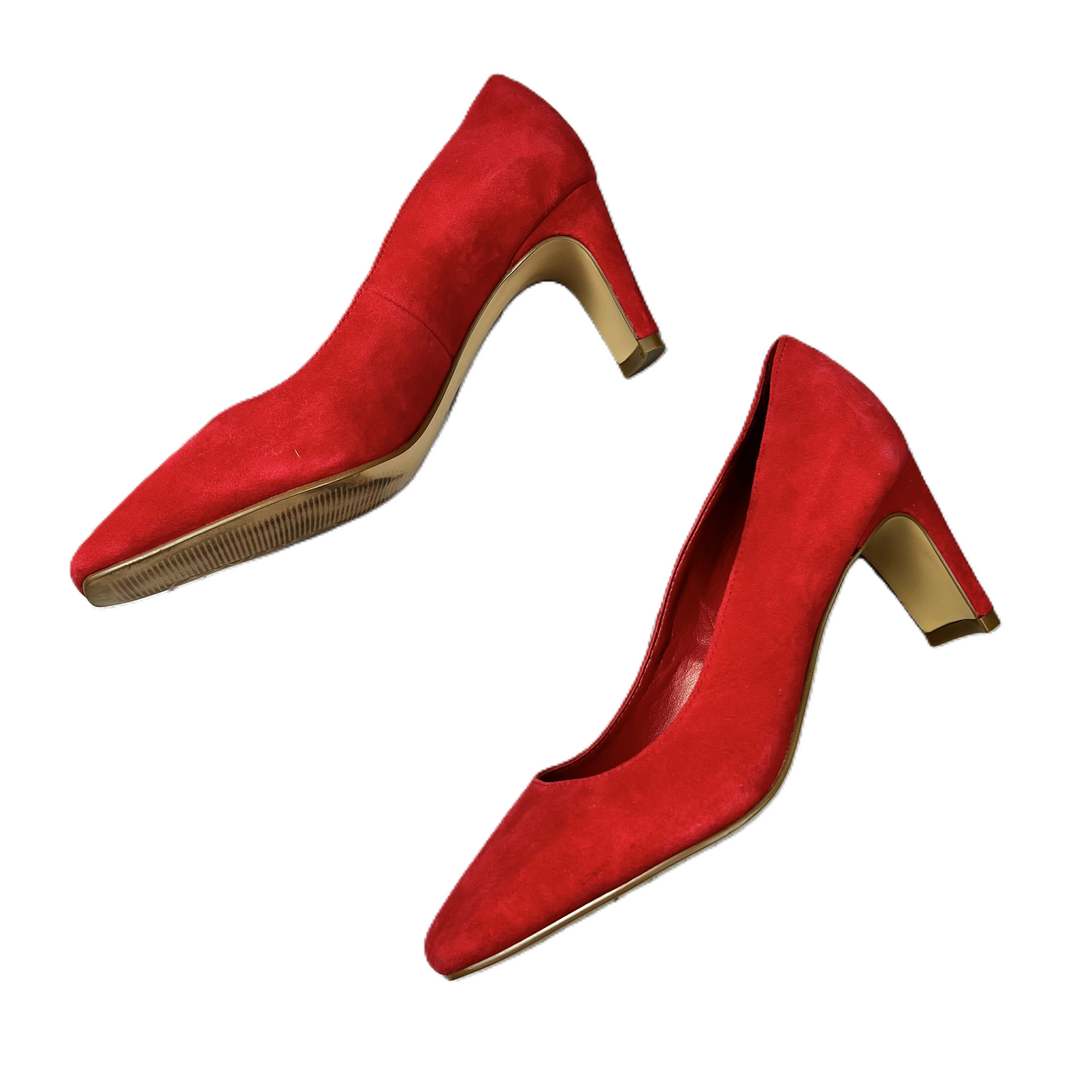 Red Shoes Heels Kitten By Calvin Klein, Size: 8