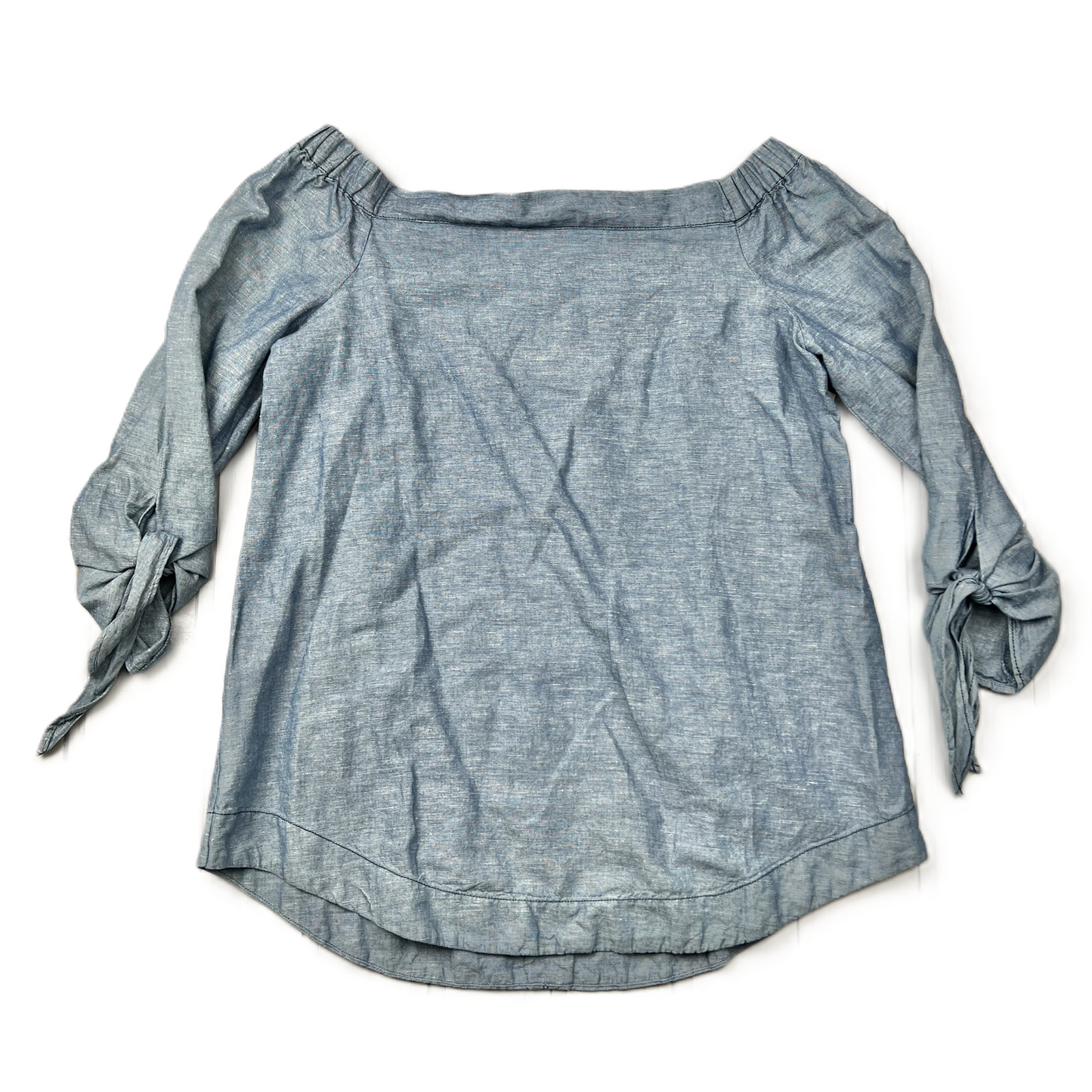 Blue Denim Top 3/4 Sleeve By Free People, Size: S