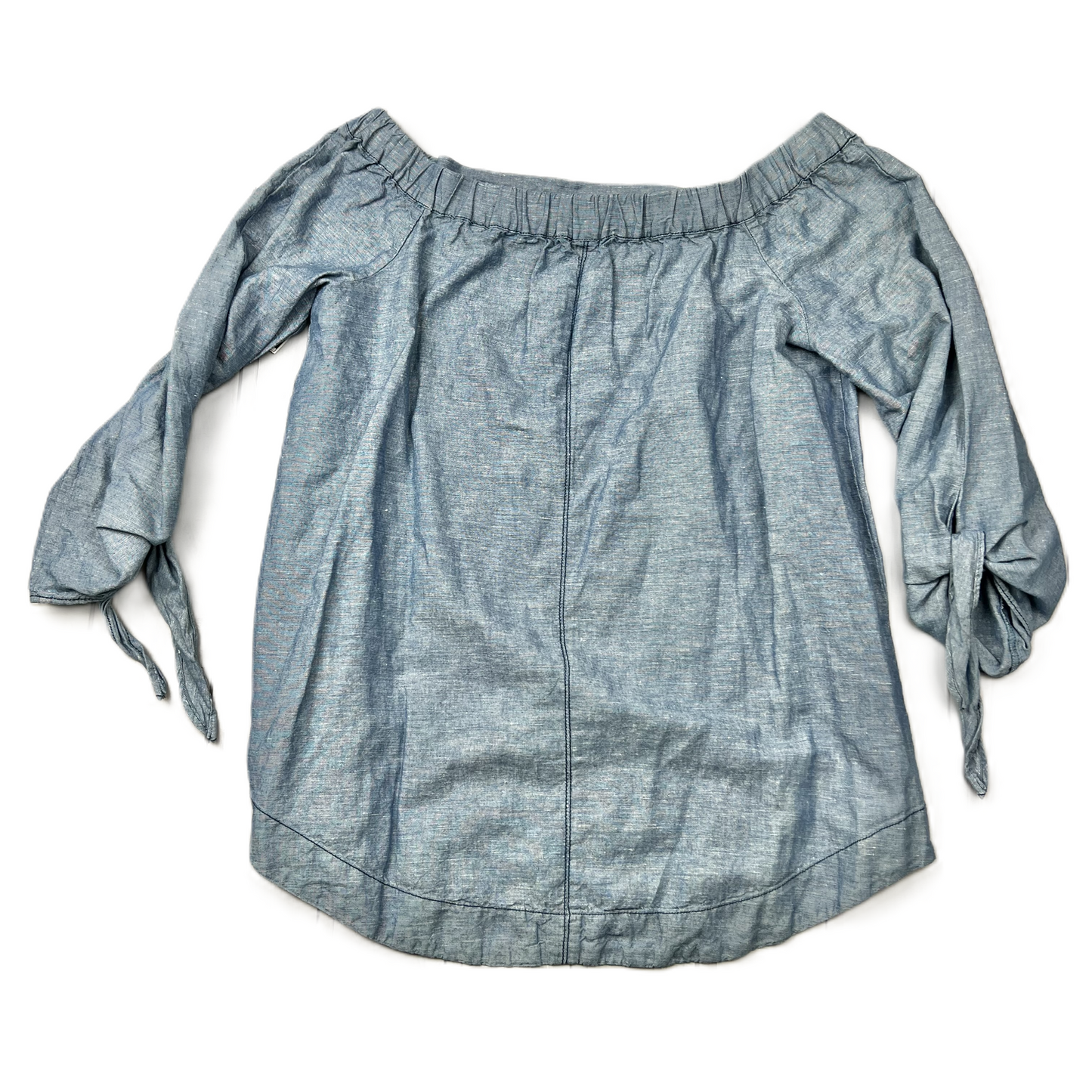 Blue Denim Top 3/4 Sleeve By Free People, Size: S