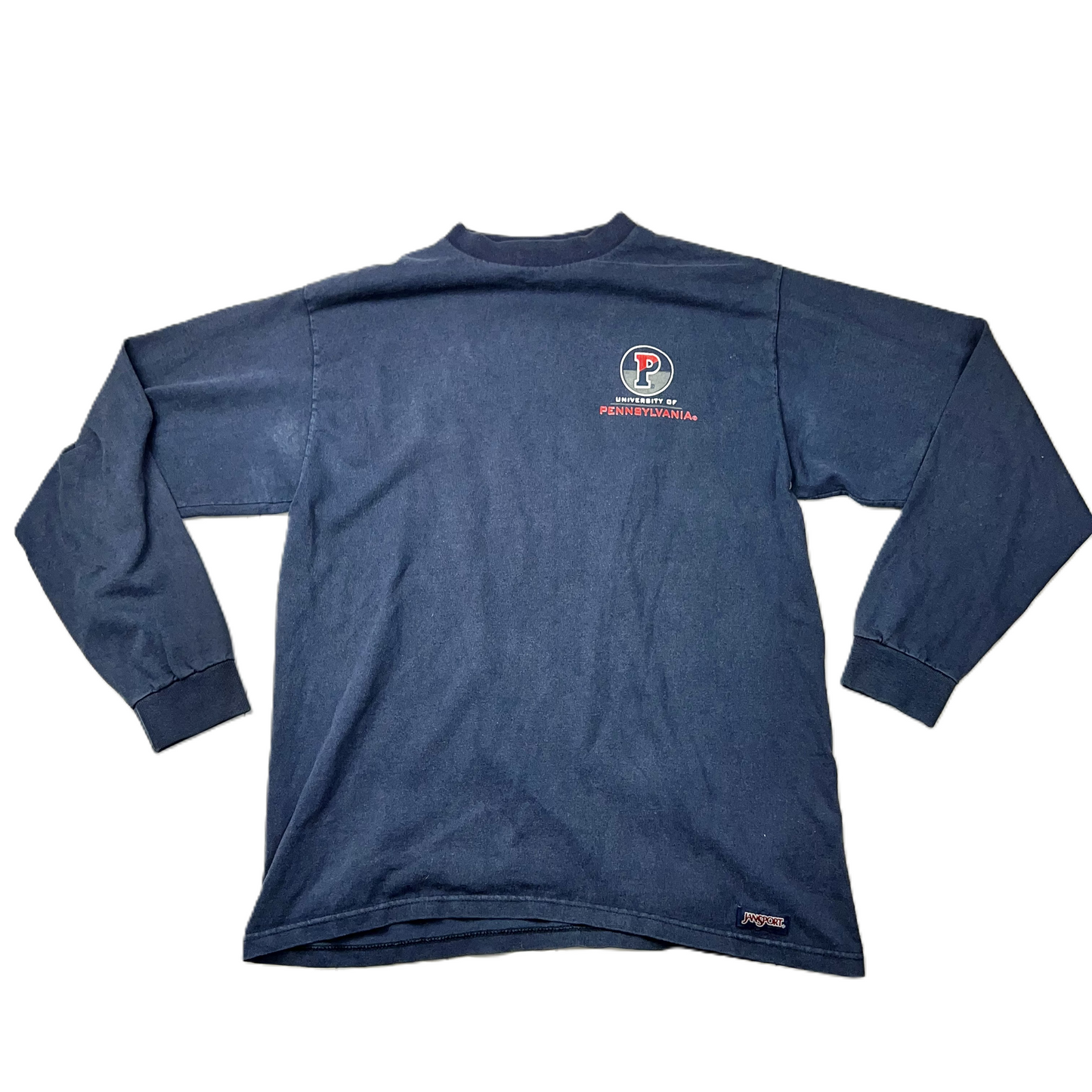 Navy Top Long Sleeve By Jansport, Size: M