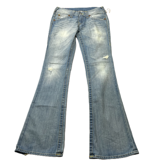 Jeans Flared By True Religion In Blue Denim, Size: 4