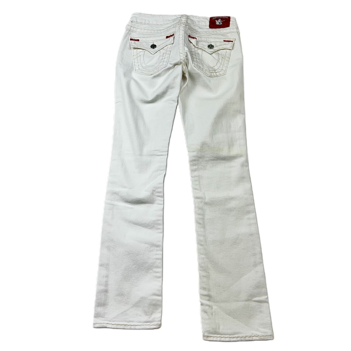 Jeans Straight By True Religion In Red & White, Size: 6