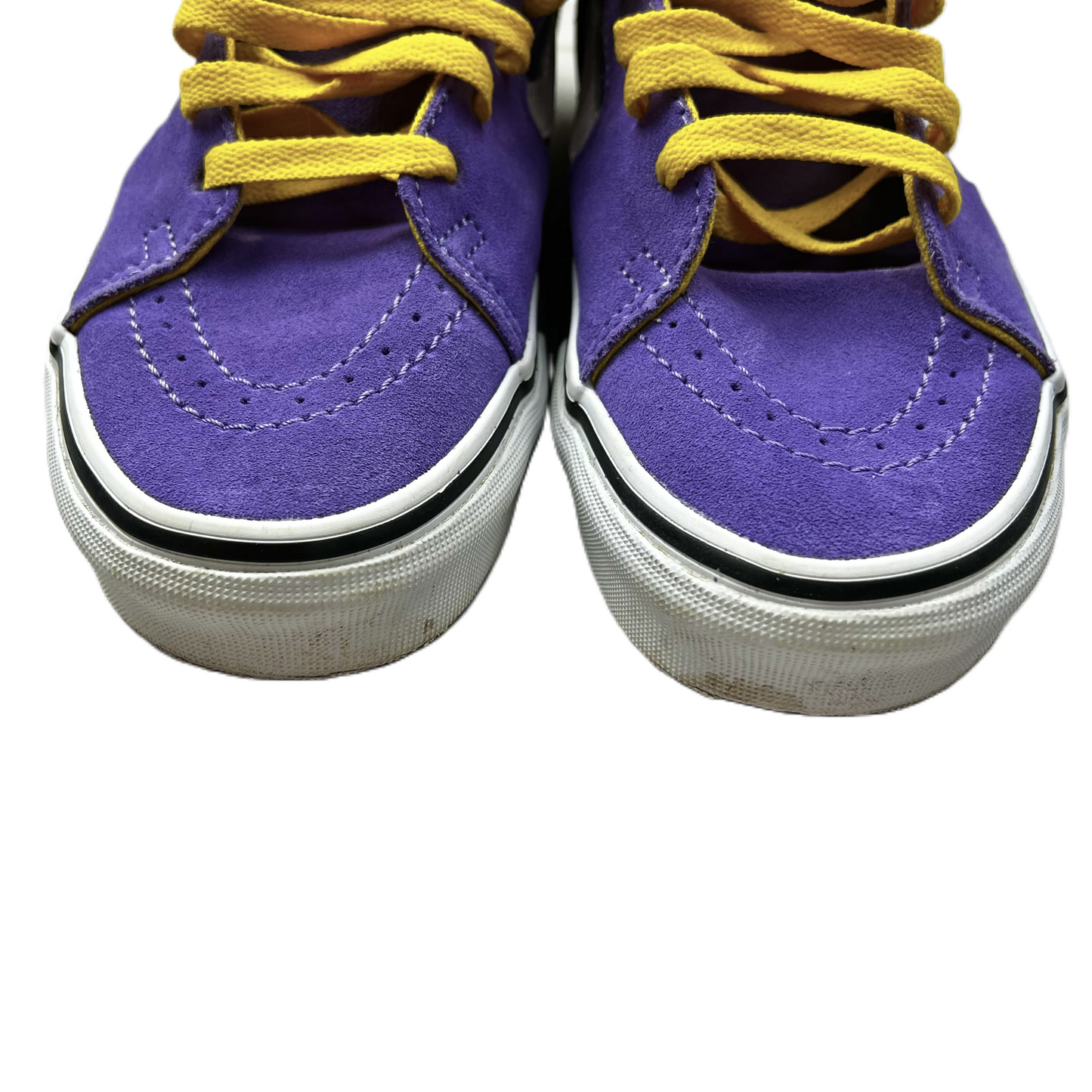 Purple & Yellow Shoes Sneakers By Vans, Size: 7.5