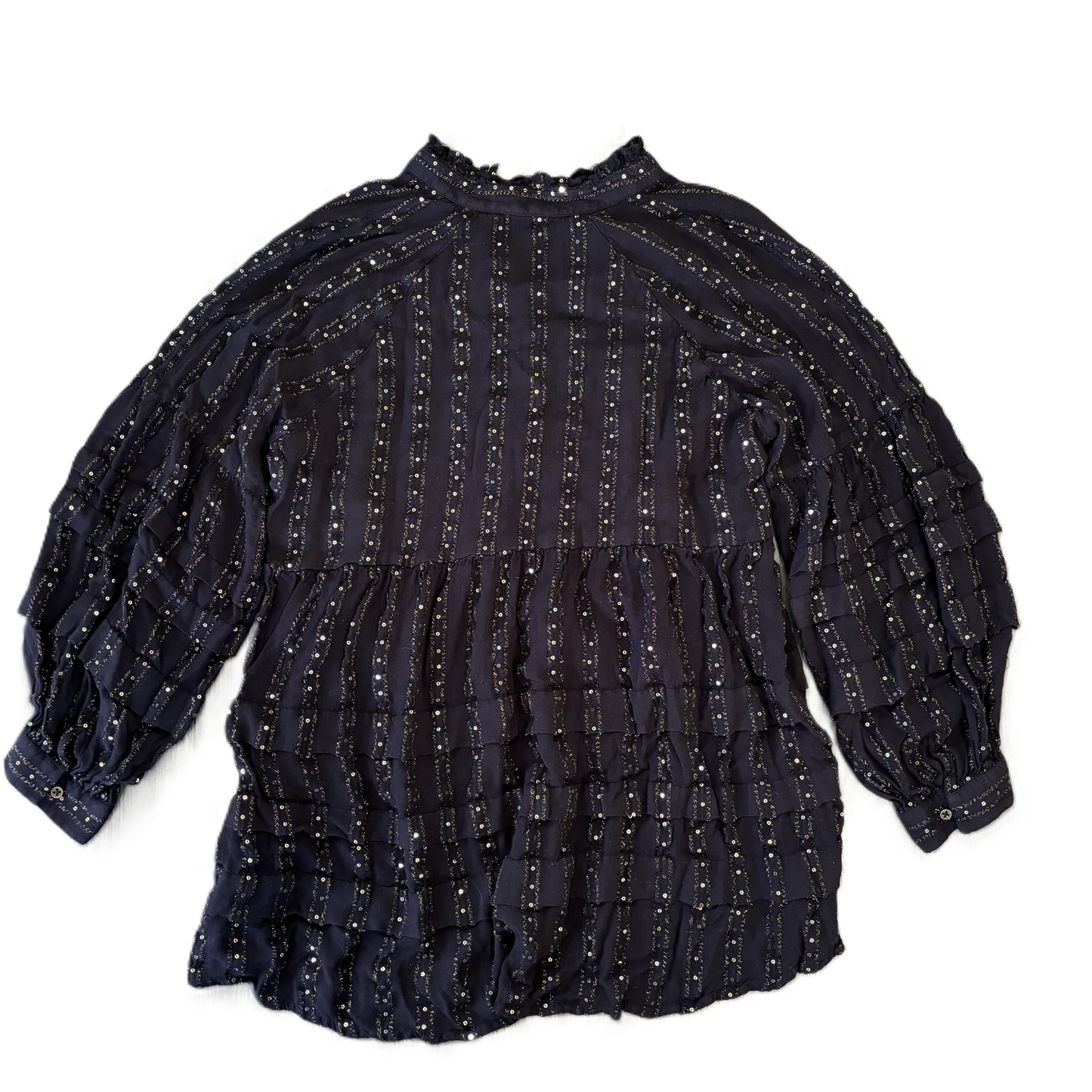 Top Long Sleeve By Anthropologie In Black, Size: L