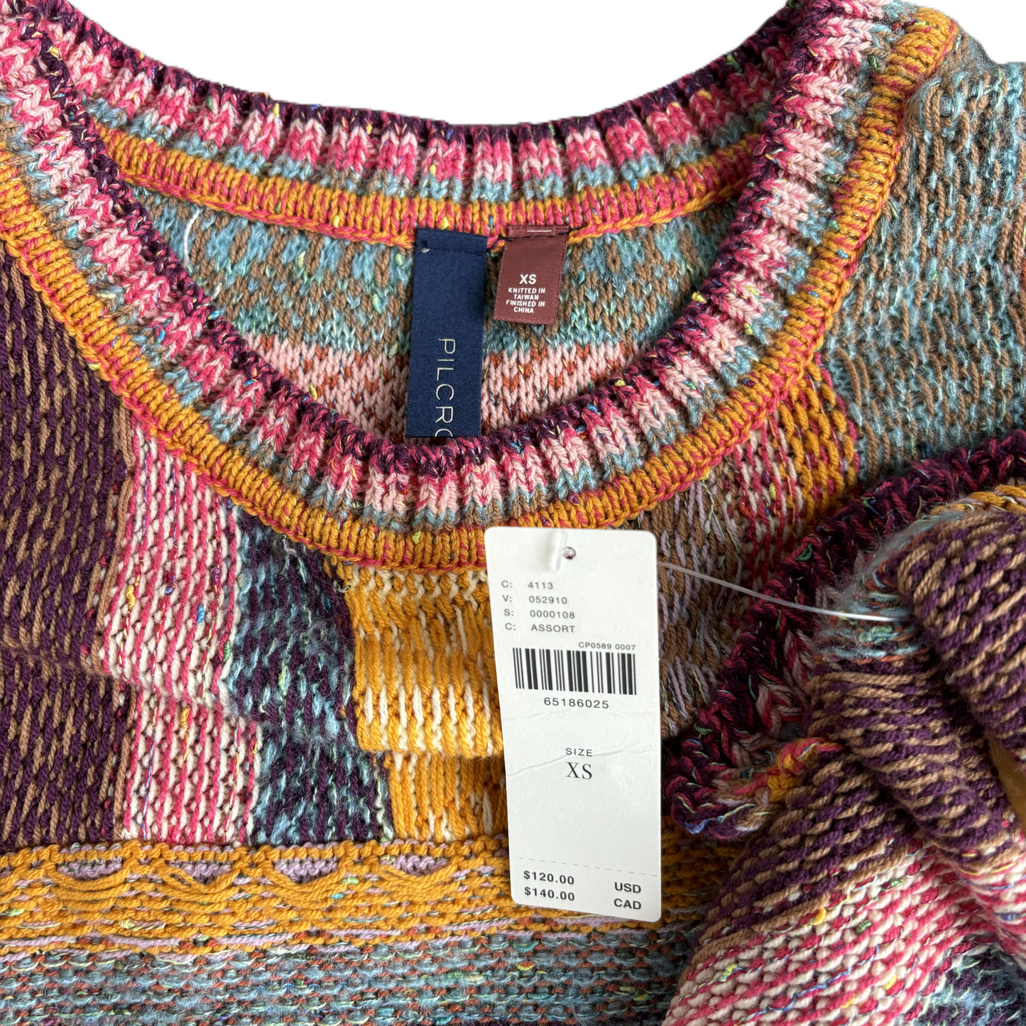 Sweater By Pilcro In Multi-colored, Size: Xs