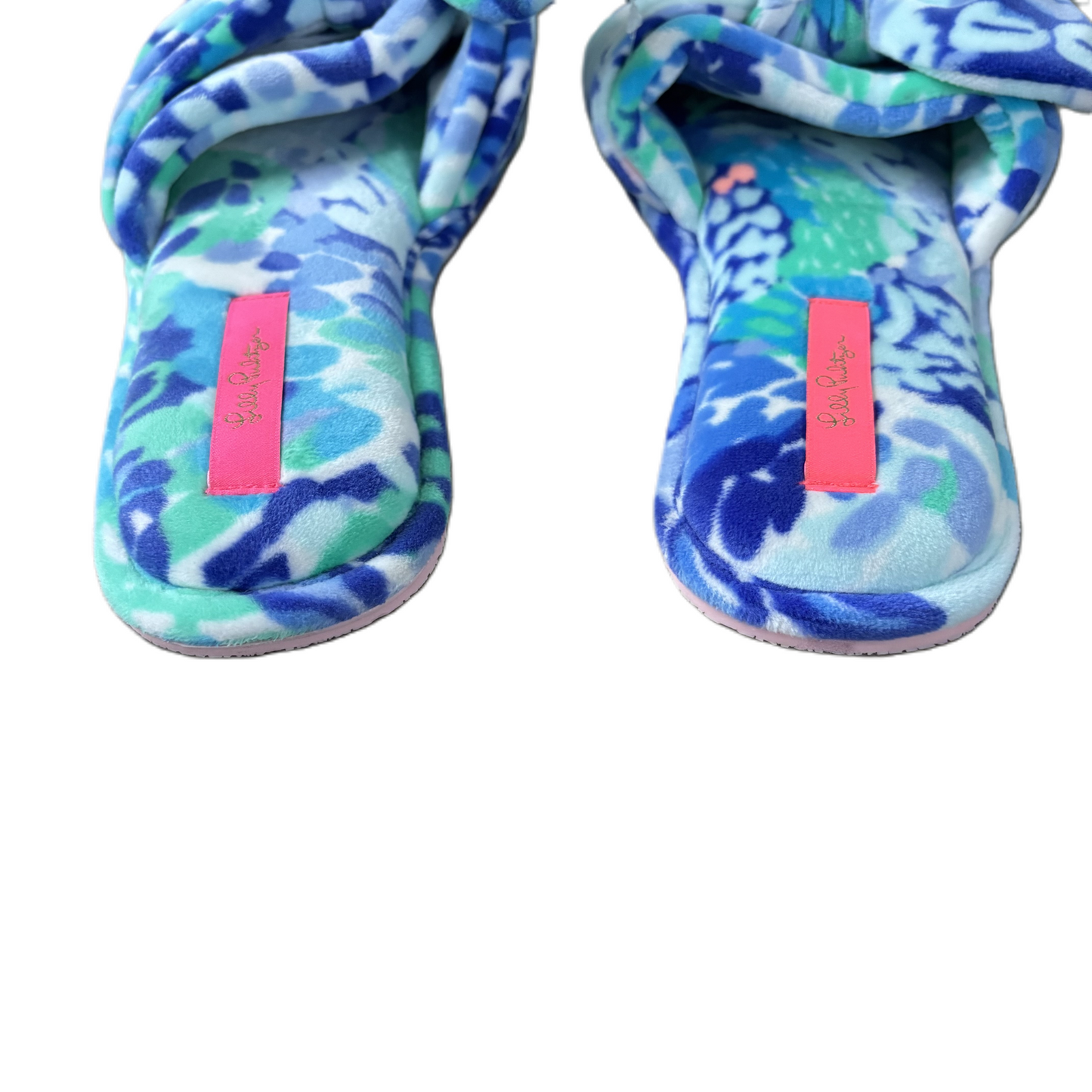 Slippers Designer By Lilly Pulitzer In Blue, Size: 9-10