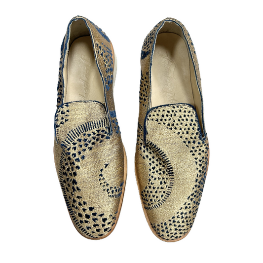 Shoes Flats By Free People In Blue & Gold, Size: 9.5