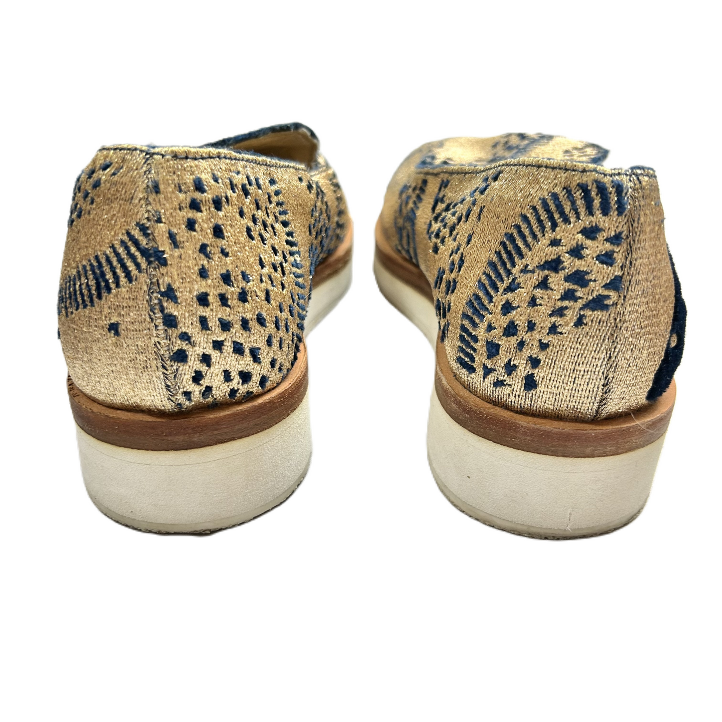 Shoes Flats By Free People In Blue & Gold, Size: 9.5