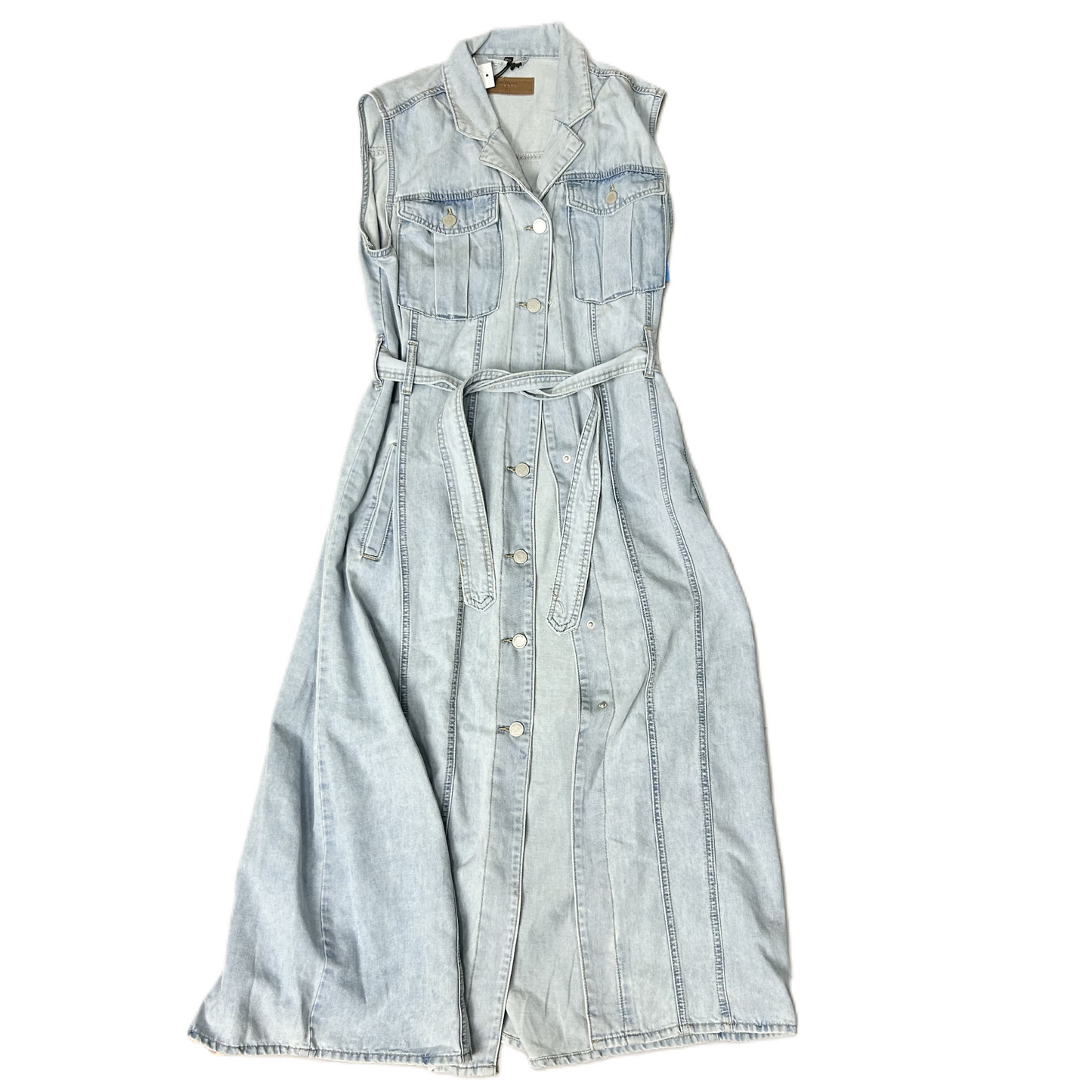 Dress Casual Maxi By Blanknyc In Blue Denim, Size: L