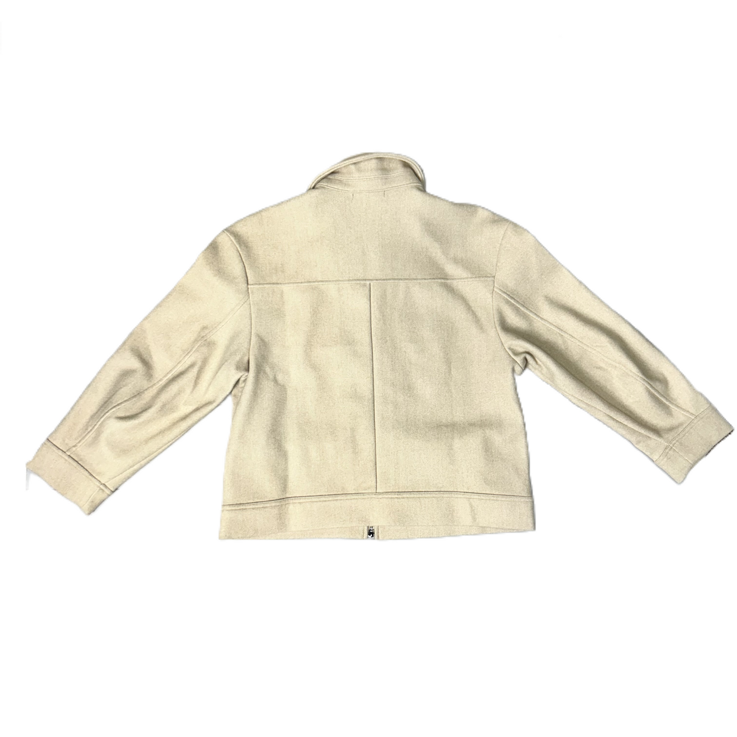 Jacket Moto By Banana Republic In Cream, Size: L