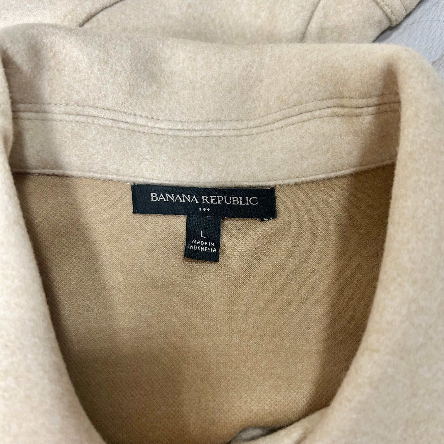 Jacket Moto By Banana Republic In Cream, Size: L