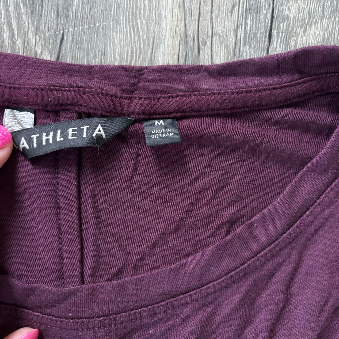 Top Long Sleeve By Athleta In Purple, Size: M