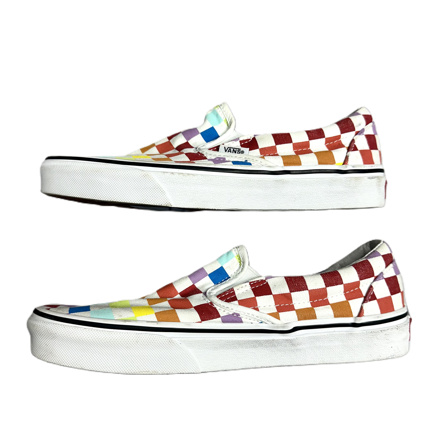 Shoes Sneakers By Vans In Rainbow Print, Size: 7.5