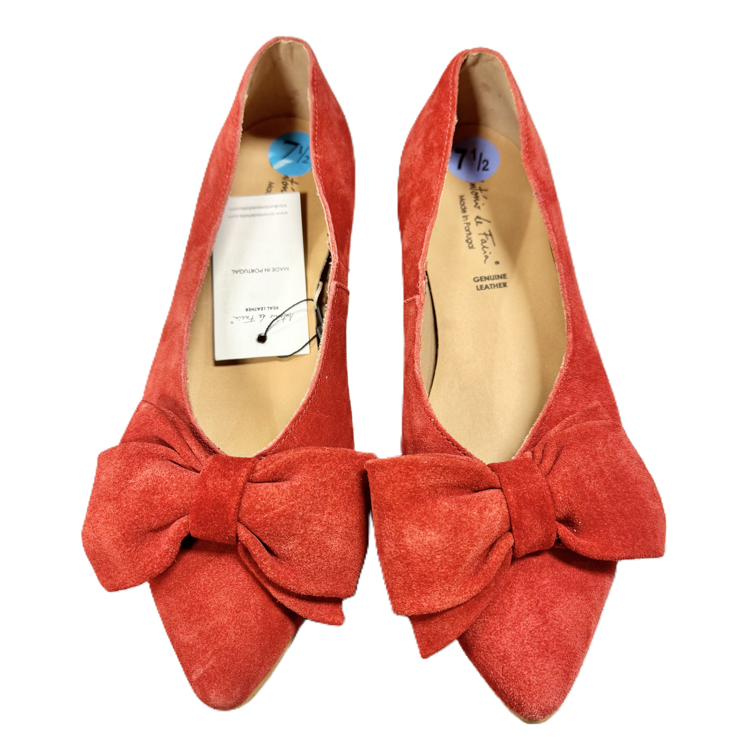 Shoes Flats By Antonio de Falia In Red, Size: 7.5