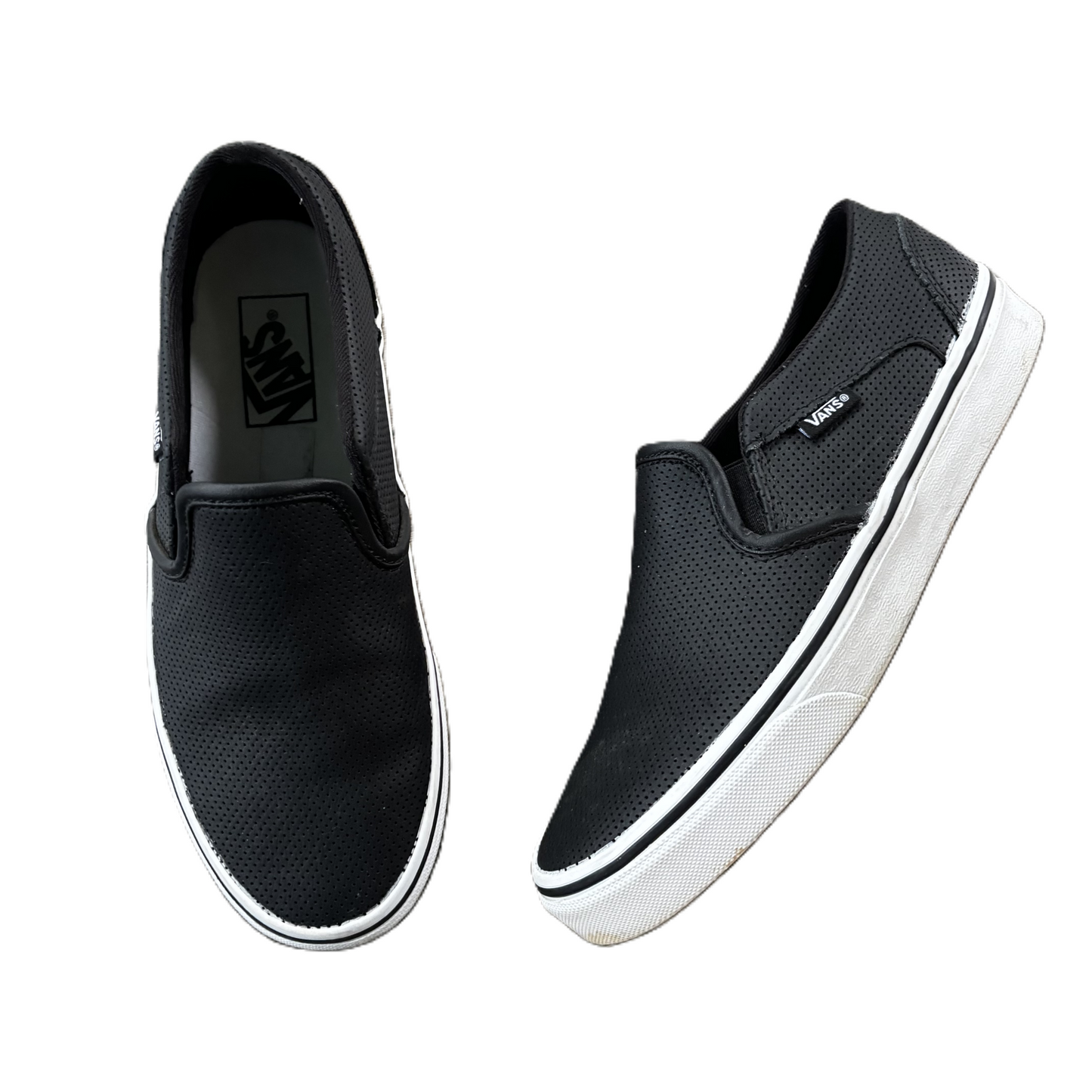 Shoes Sneakers By Vans In Black & White, Size: 8