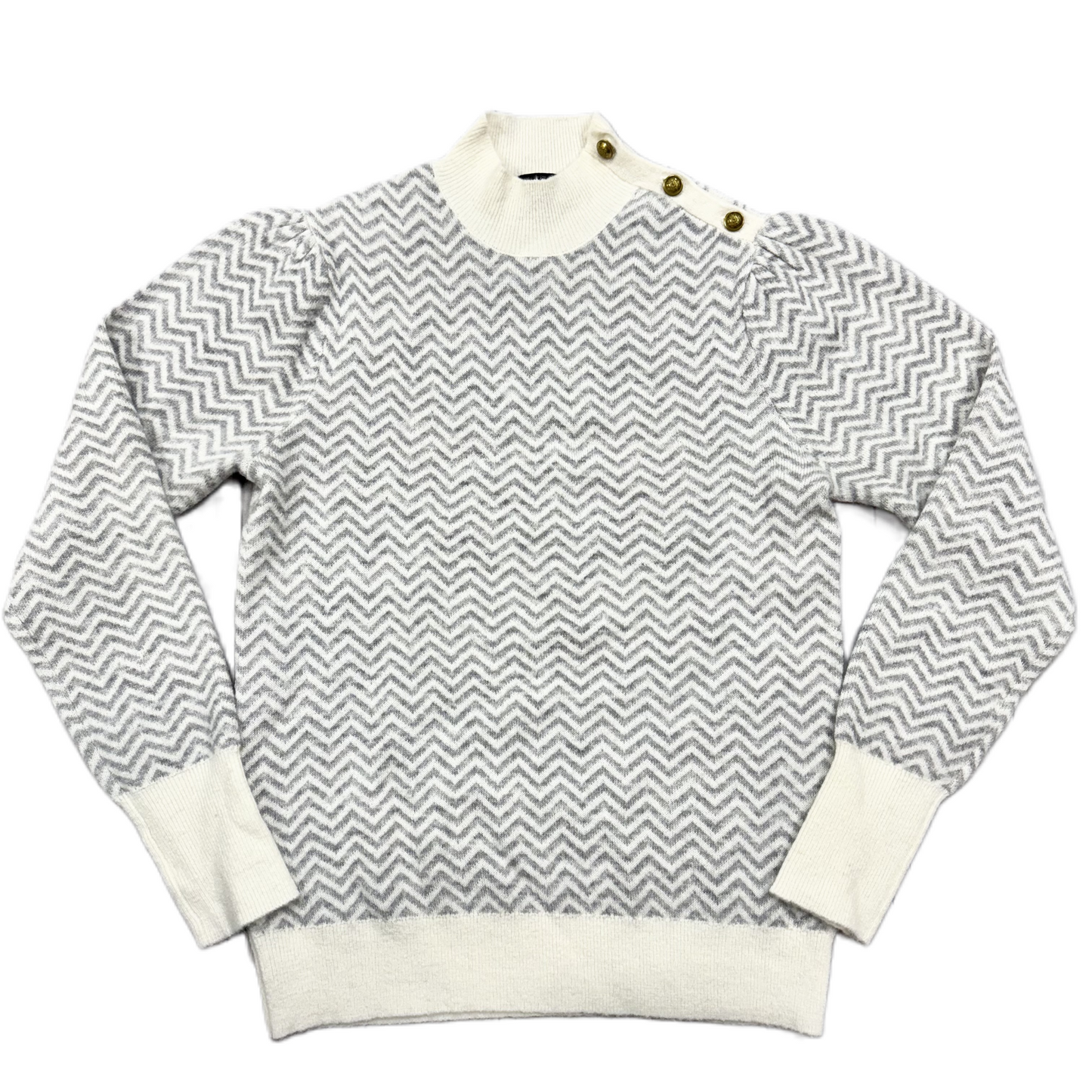 Sweater By J. Crew In Grey & White, Size: S