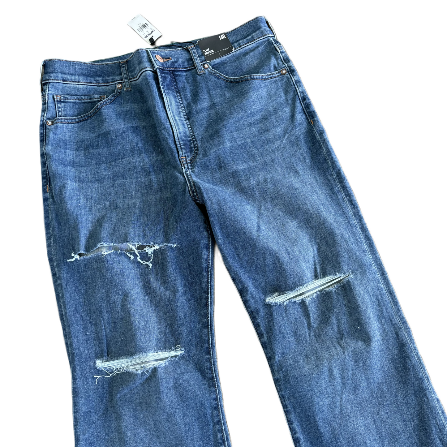 Jeans Flared By Express In Blue, Size: L