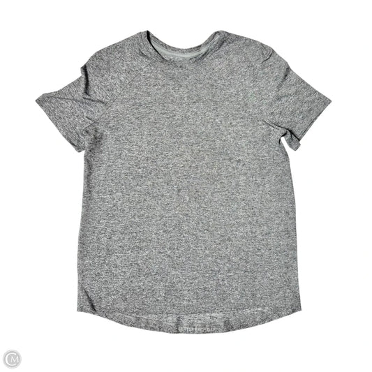 Athletic Top Short Sleeve By Lululemon In Grey, Size: S