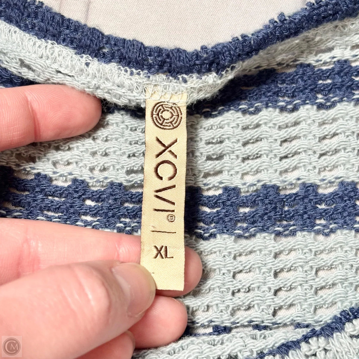 Sweater By Xcvi In Striped Pattern, Size: Xl