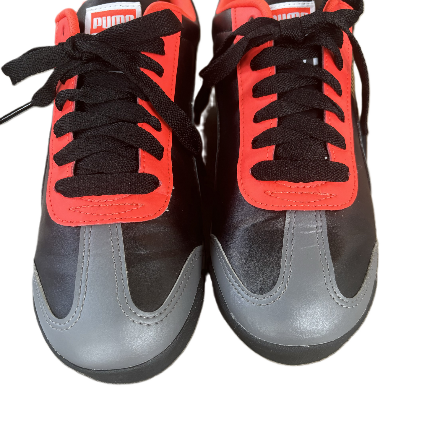 Shoes Sneakers By Puma in Black & Orange, Size: 8.5