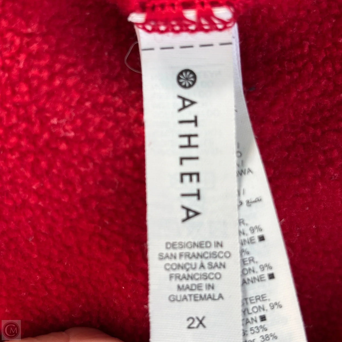 Athletic Sweatshirt Collar By Athleta In Red, Size: 2x