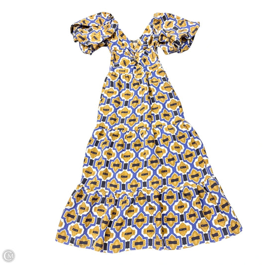 Dress Casual Maxi By Anthropologie In Blue & Brown, Size: S