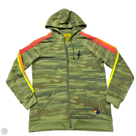 Sweatshirt Hoodie By Aviator Nation In Camouflage Print, Size: Xl