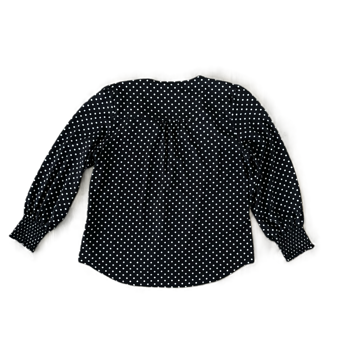 Blouse Long Sleeve By 1.state In Polkadot Pattern, Size: Xl