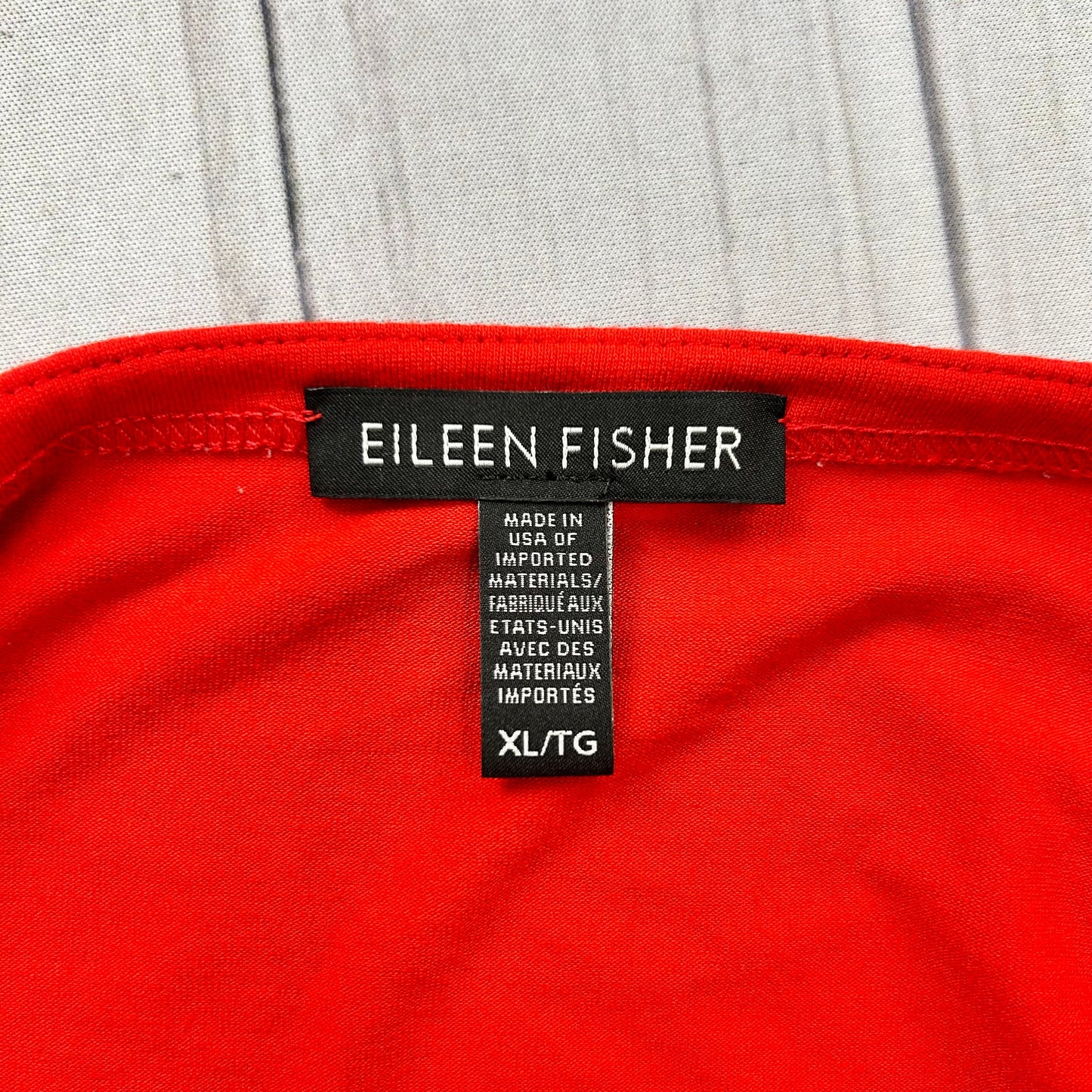 Top Long Sleeve By Eileen Fisher In Red, Size: Xl