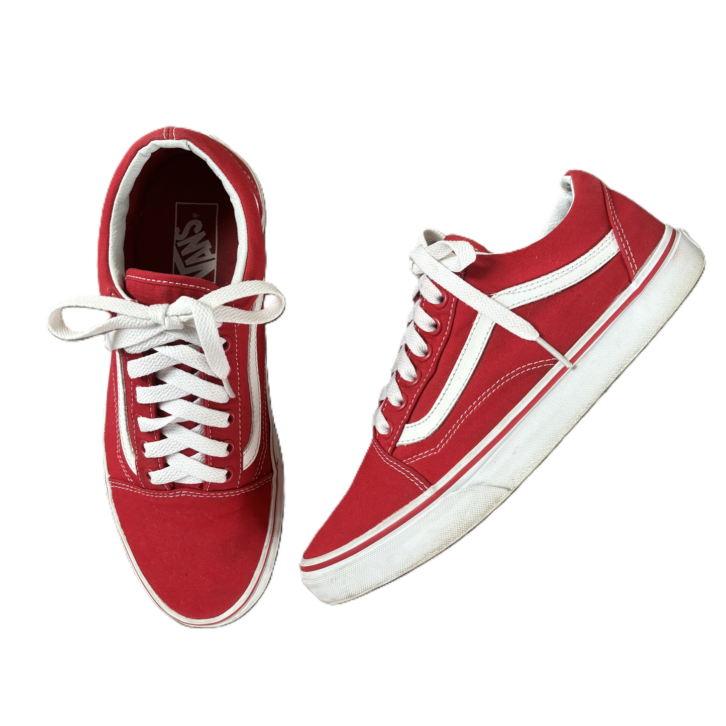 Shoes Sneakers By Vans in Red, Size: 10