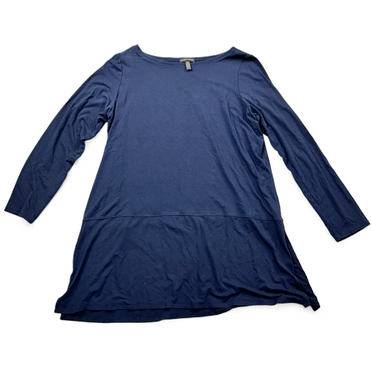 Top Long Sleeve By Eileen Fisher In Navy, Size: Xl