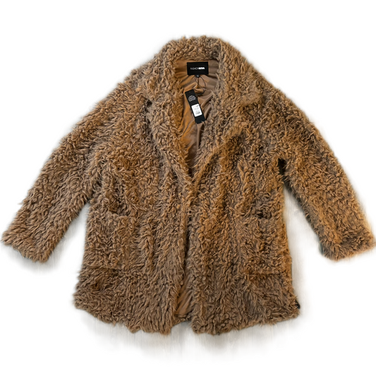 Jacket Faux Fur & Sherpa By Fashion Nova In Brown, Size: 2x