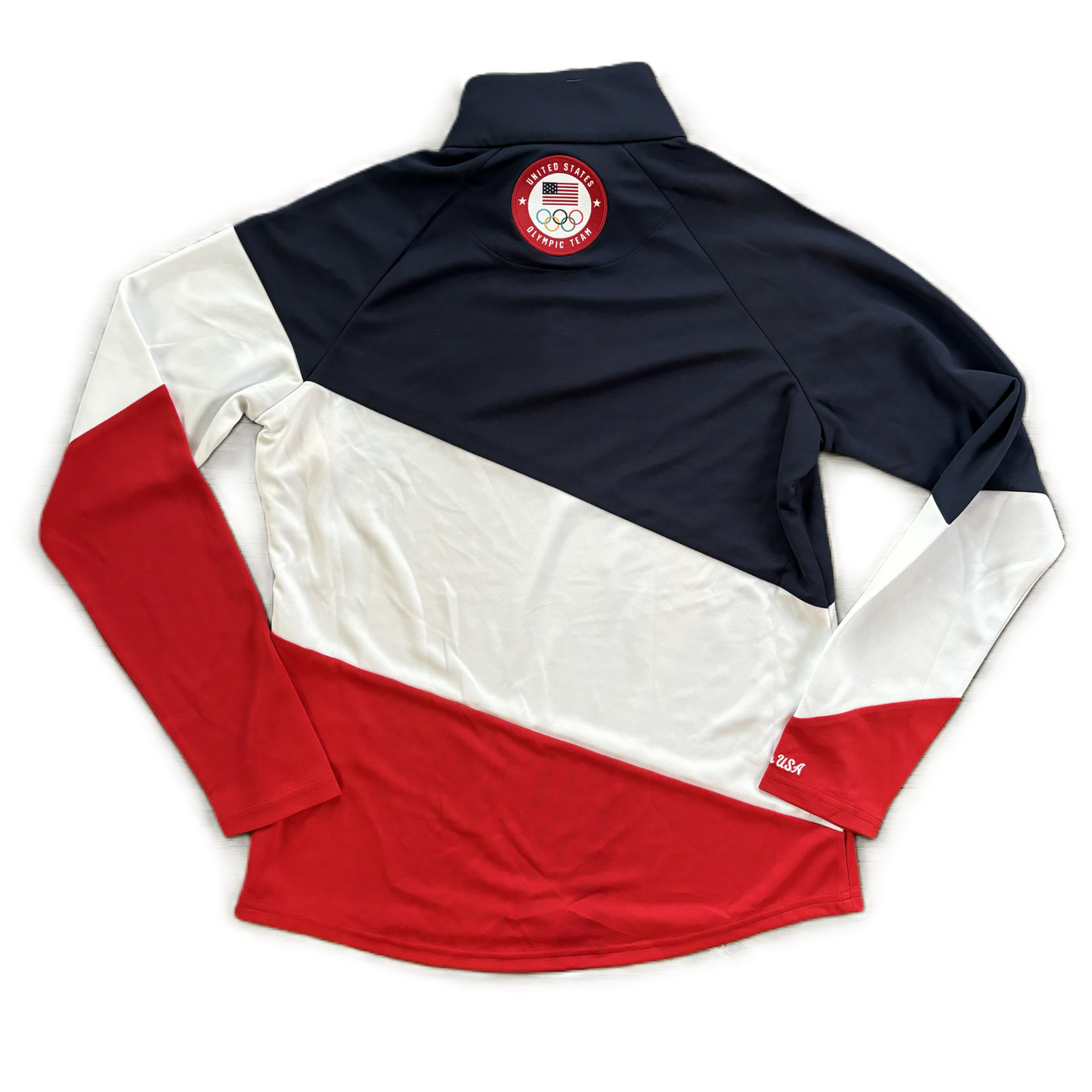 Athletic Top Long Sleeve Collar By Polo Ralph Lauren In Blue & Red & White, Size: S