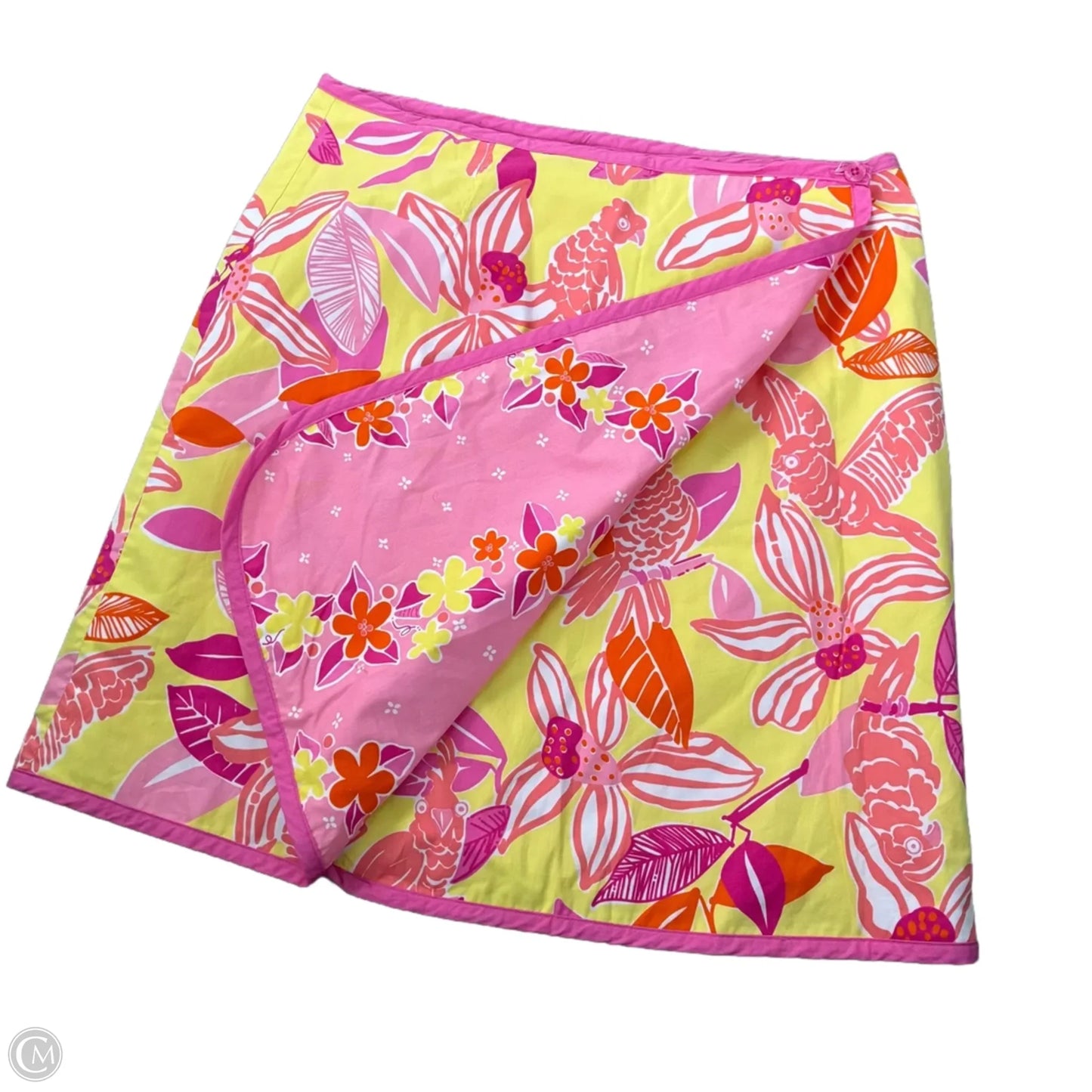 Skirt Designer By Lilly Pulitzer In Pink & Yellow, Size: M