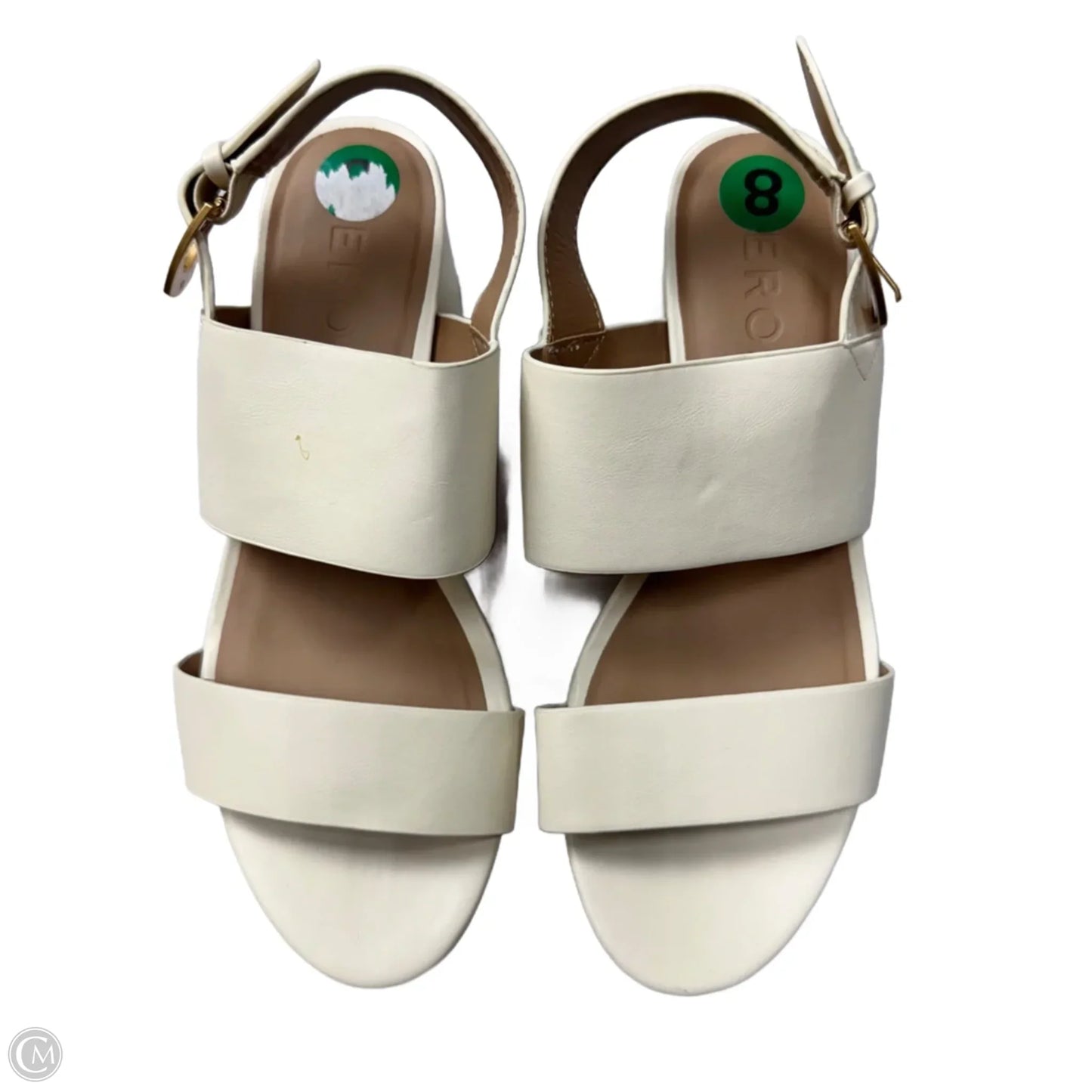 Sandals Heels Block By Aerosoles In Cream, Size: 8