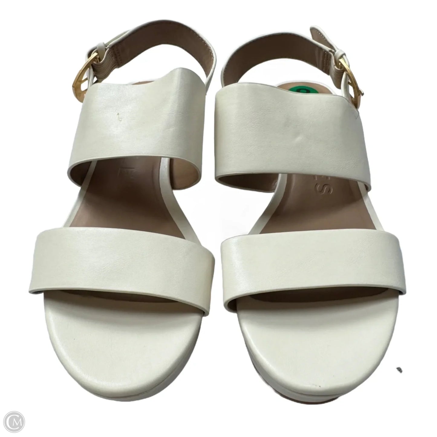 Sandals Heels Block By Aerosoles In Cream, Size: 8