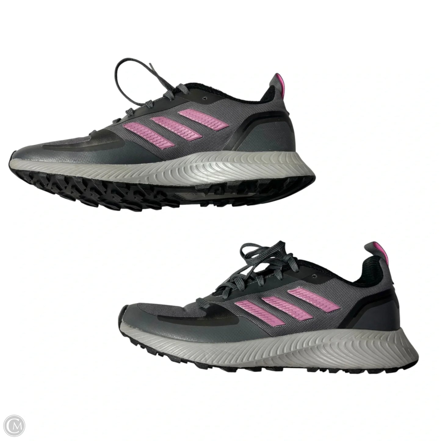 Shoes Athletic By Adidas In Grey & Purple, Size: 7