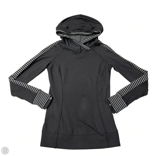 Athletic Sweatshirt Hoodie By Lululemon In Black & White, Size: S